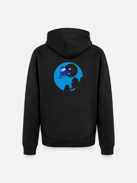 snowboader2 - Unisex Premium Organic Zip Hoodie - black