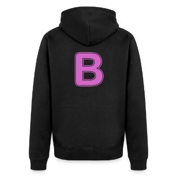 B Lettre Alphabet Nom Épeller Cadeau - Veste à capuche bio Premium Unisexe - noir - Dos - Nico (187cm)