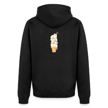 Chat sur glace Chat chat de la maison cadeau - Veste à capuche bio Premium Unisexe - noir - Dos - Nico (187cm)