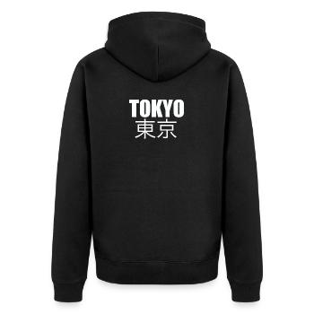 Tokyo - Veste à capuche bio Premium Unisexe - noir - Dos - Nico (187cm)