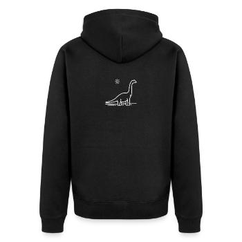 dinosaure - Veste à capuche bio Premium Unisexe - noir - Dos - Nico (187cm)
