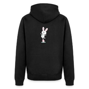 Énonciations anniversaire amis fête musique travail BFF - Veste à capuche bio Premium Unisexe - noir - Dos - Nico (187cm)
