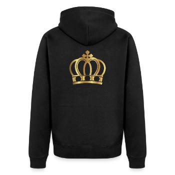Couronne de couronnes King Queen JGA Wedding Bride Bräu - Veste à capuche bio Premium Unisexe - noir - Dos - Nico (187cm)