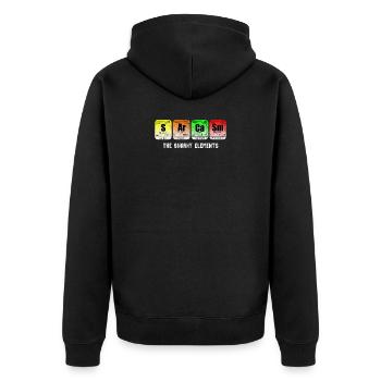 Chemistry teacher | Sarcasm | periodic system - Unisex Premium Organic Zip Hoodie - black - Back - Nico (187cm)