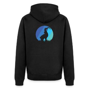 Capricorne - Veste à capuche bio Premium Unisexe - noir - Dos - Nico (187cm)