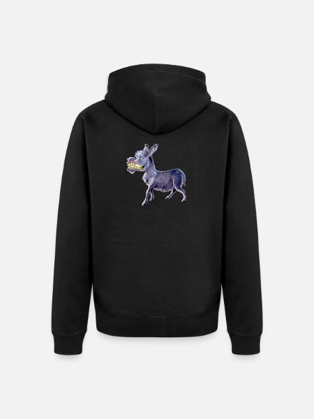 Donkey Morgenstund - Unisex Premium Organic Zip Hoodie - black