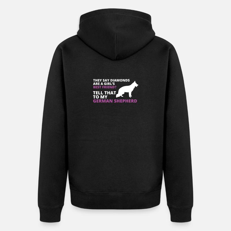 Schäferhund - Unisex Premium Bio Zip Hoodie - Schwarz