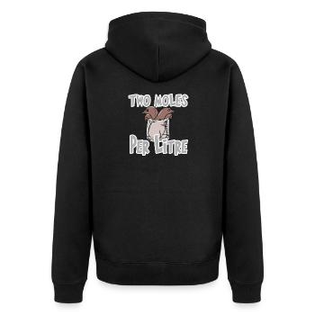 science - Unisex Premium Organic Zip Hoodie - black - Back - Nico (187cm)