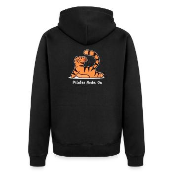 Funny Cat Pilates Fitness Entraînement - Veste à capuche bio Premium Unisexe - noir - Dos - Nico (187cm)