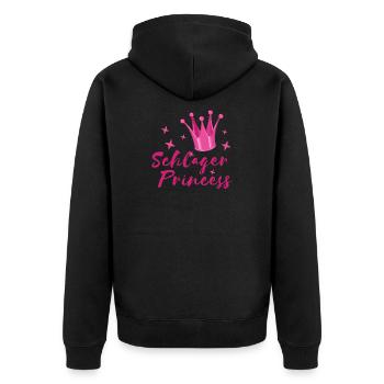 Schlager Princess musique folklorique Schlagerfan Krone - Veste à capuche bio Premium Unisexe - noir - Dos - Nico (187cm)
