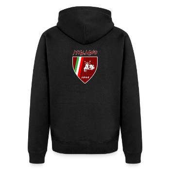 Italie Scooter / Italiano Cadeau Scooter - Veste à capuche bio Premium Unisexe - noir - Dos - Nico (187cm)