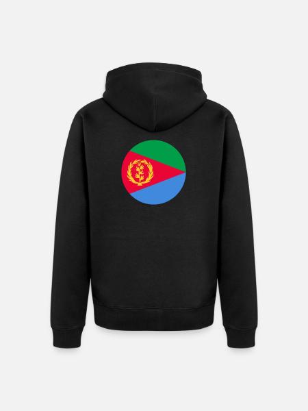 Eritrea Luftfahrt-Cockade-Militär-Emblem - Unisex Premium Bio Zip Hoodie - Schwarz