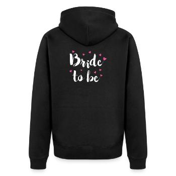 Bachelorette Party mariée marié mariage - Veste à capuche bio Premium Unisexe - noir - Dos - Nico (187cm)