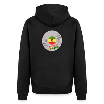 Système sonore vinyle souterrain - Veste à capuche bio Premium Unisexe - noir - Dos - Nico (187cm)