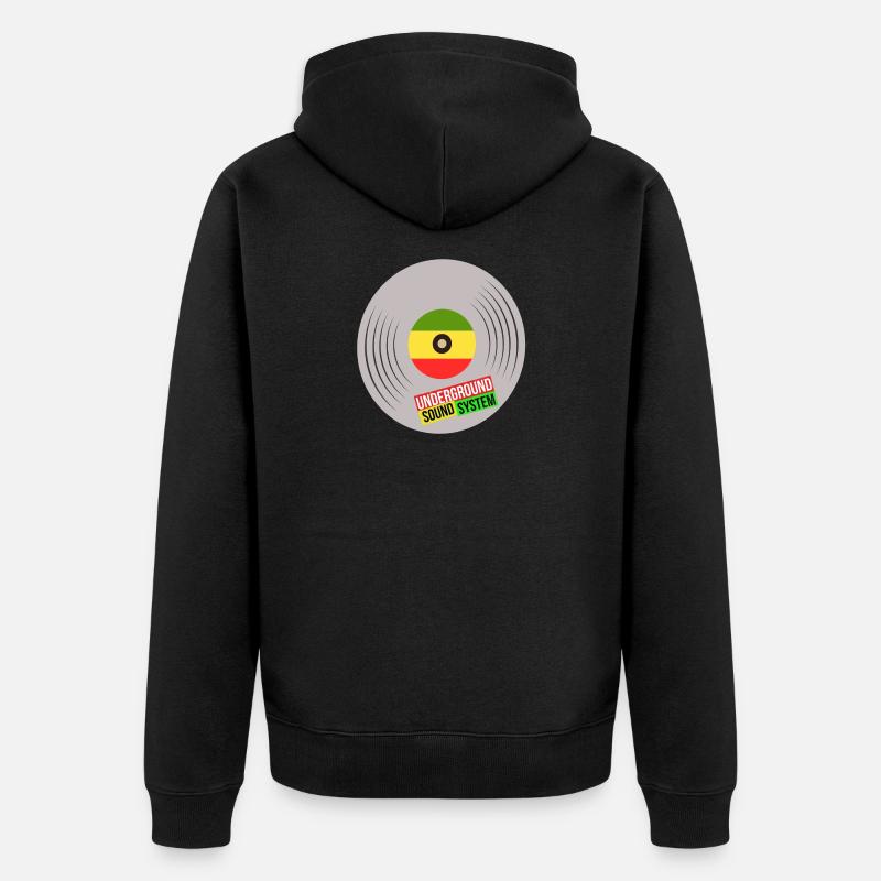 Système sonore vinyle souterrain - Veste à capuche bio Premium Unisexe - noir