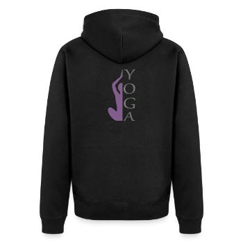 Yoga - Veste à capuche bio Premium Unisexe - noir - Dos - Nico (187cm)