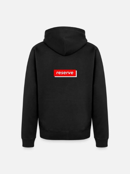 reserve - Unisex Premium Bio Zip Hoodie - Schwarz