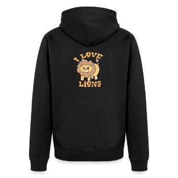 safari - Veste à capuche bio Premium Unisexe - noir - Dos - Nico (187cm)