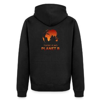 Klimaschutz Umwelt Planet Erde Klima Klimapolitik - Unisex Premium Bio Zip Hoodie - Schwarz - Hinten - Nico (187cm)