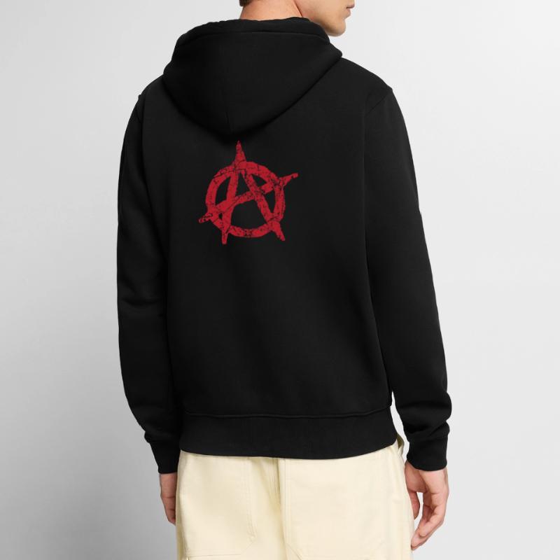 Anarchy symbol Anarchy anarchy anarchy anarchy Unisex Premium Organic Zip Hoodie