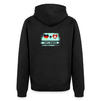 Allemagne et Suisse 100 % génial / cadeau - Veste à capuche bio Premium Unisexe - noir - Dos - Nico (187cm)