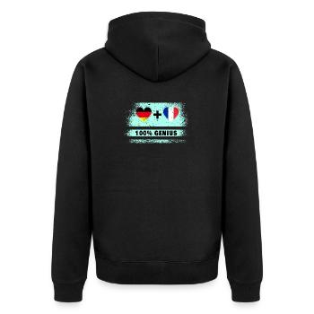 Allemagne et France 100 % génial / cadeau - Veste à capuche bio Premium Unisexe - noir - Dos - Nico (187cm)