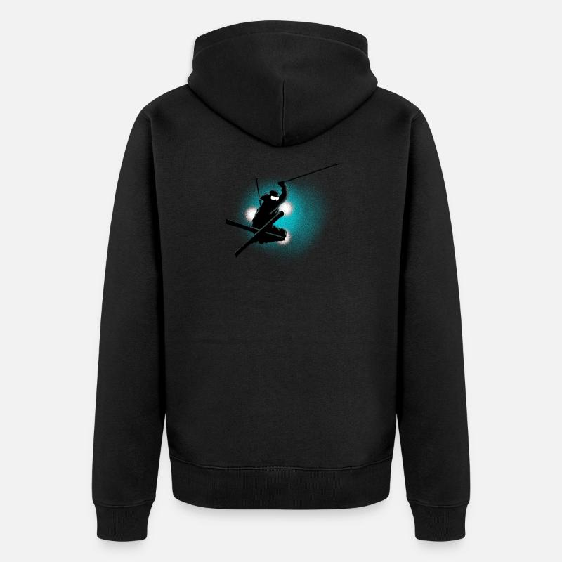 freestyle ski - Veste à capuche bio Premium Unisexe - noir