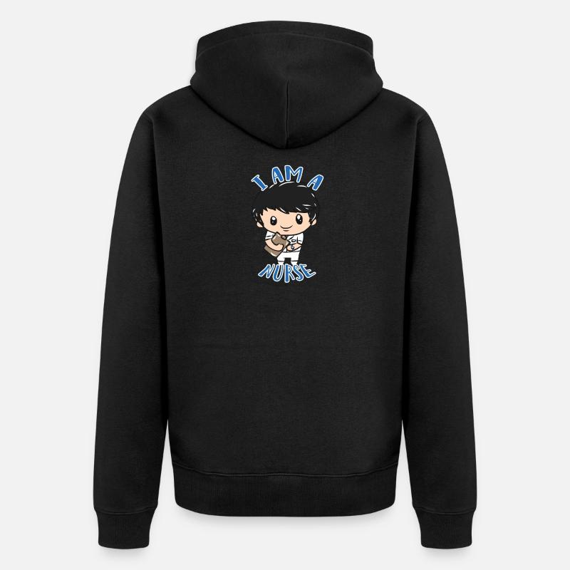infirmier - Veste à capuche bio Premium Unisexe - noir