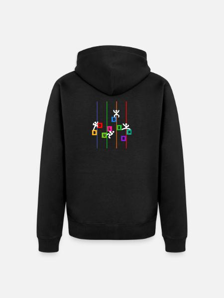 Bouldering Boulderer Climbing Mountaineering Funny - Unisex Premium Organic Zip Hoodie - black