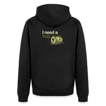 Money Dollar Bill Wealth Funny Sayings Funny - Unisex Premium Organic Zip Hoodie - black - Back - Nico (187cm)