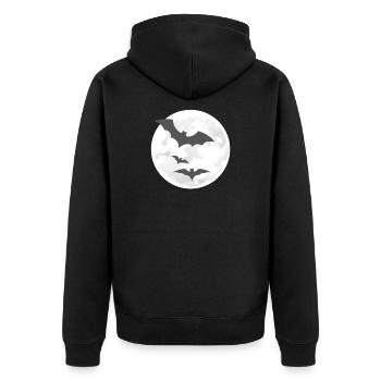 Vol nocturne des chauves-souris - Veste à capuche bio Premium Unisexe - noir - Dos - Nico (187cm)