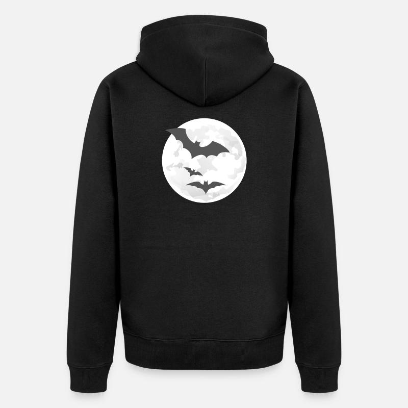Vol nocturne des chauves-souris - Veste à capuche bio Premium Unisexe - noir