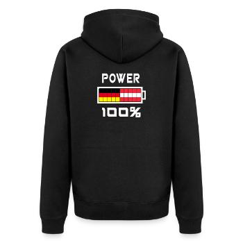 L'Allemagne et l'Autriche Power 100% - Veste à capuche bio Premium Unisexe - noir - Dos - Nico (187cm)