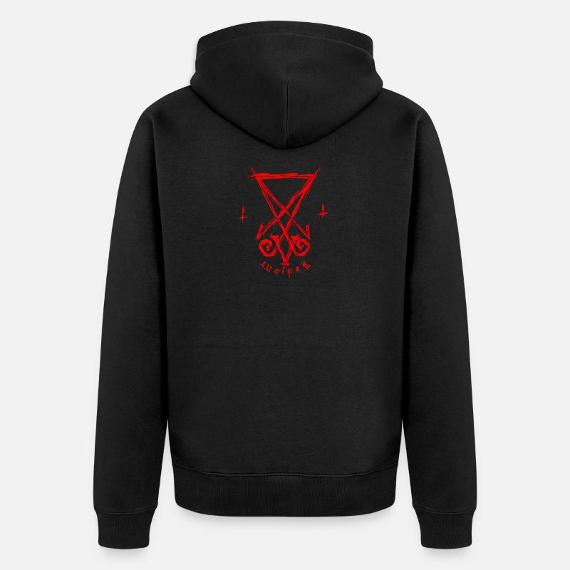 Lucifer Symbol - Veste à capuche bio Premium Unisexe - noir