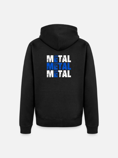 FINNISH METAL Finland Finnish Flag - Unisex Premium Organic Zip Hoodie - black