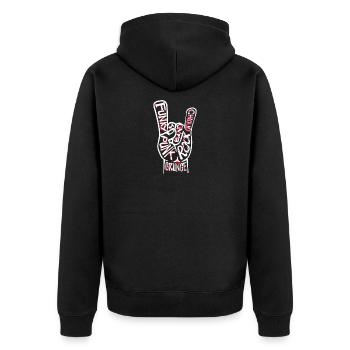 Punk rock punk punker grunge rock music heavy metal - Unisex Premium Organic Zip Hoodie - black - Back - Nico (187cm)
