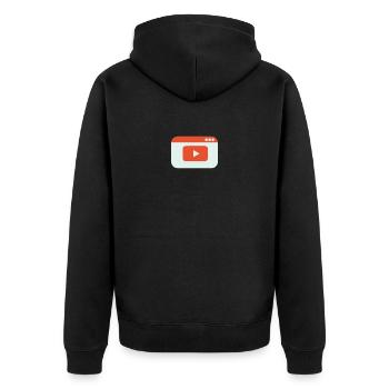 Video Playback Window Icon - Unisex Premium Organic Zip Hoodie - black - Back - Nico (187cm)