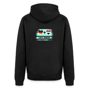 Allemagne et Egypte 100% génial / cadeau - Veste à capuche bio Premium Unisexe - noir - Dos - Nico (187cm)