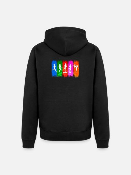 Fitnesstraining Fitnessstudio Workout Training - Unisex Premium Bio Zip Hoodie - Schwarz