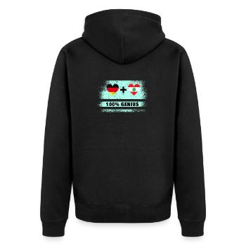 Germany and Lebanon 100% Awesome / Gift - Unisex Premium Organic Zip Hoodie - black - Back - Nico (187cm)