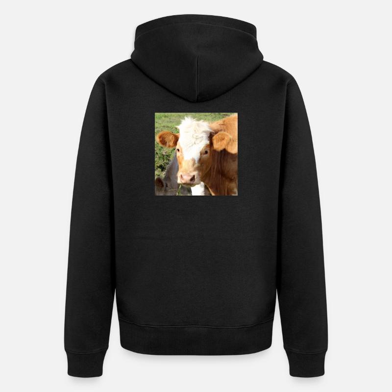 Affiche vache - Veste à capuche bio Premium Unisexe - noir
