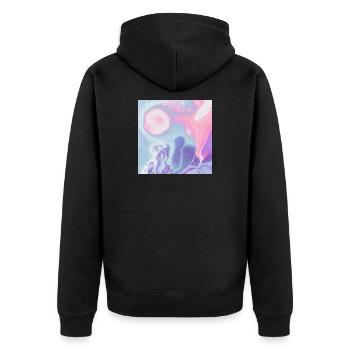 mouse pad colorful texture design - Unisex Premium Organic Zip Hoodie - black - Back - Nico (187cm)