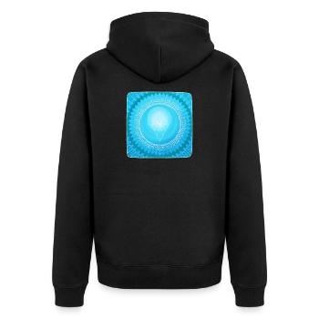 Sternentor der Klarheit - Sonja Ariel von Staden - Unisex Premium Bio Zip Hoodie - Schwarz - Hinten - Nico (187cm)