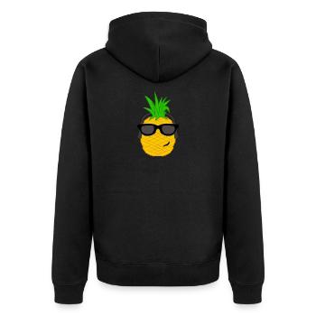 Cool ananas vacances sur les îles des Caraïbes - Veste à capuche bio Premium Unisexe - noir - Dos - Nico (187cm)
