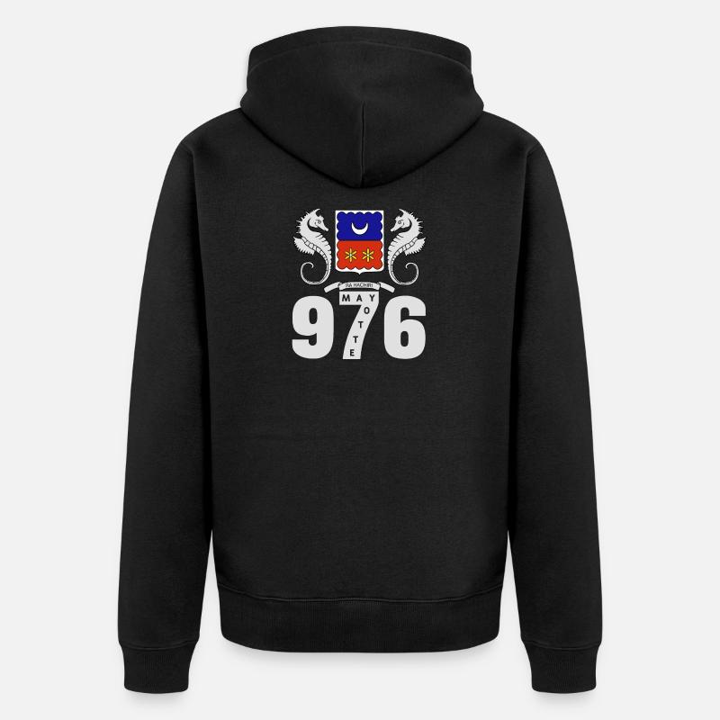 Mayotte - Unisex Premium Bio Zip Hoodie - Schwarz