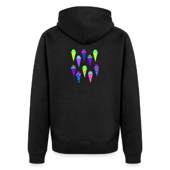 Sac à sucre kita pré-école Début de l’école - Veste à capuche bio Premium Unisexe - noir - Dos - Nico (187cm)