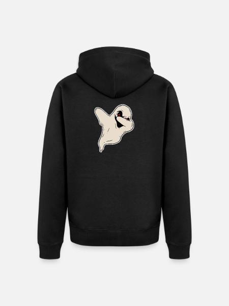 Halloween Horror Ghosts - Unisex Premium Organic Zip Hoodie - black