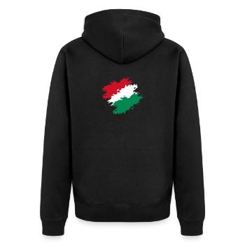 Hongrie - Veste à capuche bio Premium Unisexe - noir - Dos - Nico (187cm)