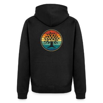 Arbre - Veste à capuche bio Premium Unisexe - noir - Dos - Nico (187cm)