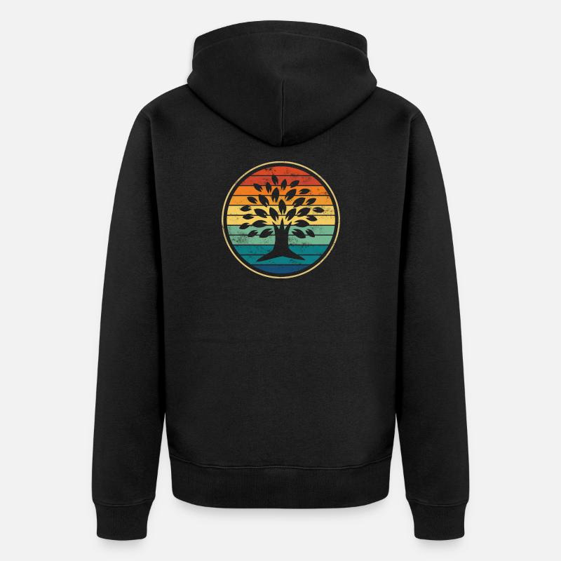 Baum - Unisex Premium Bio Zip Hoodie - Schwarz